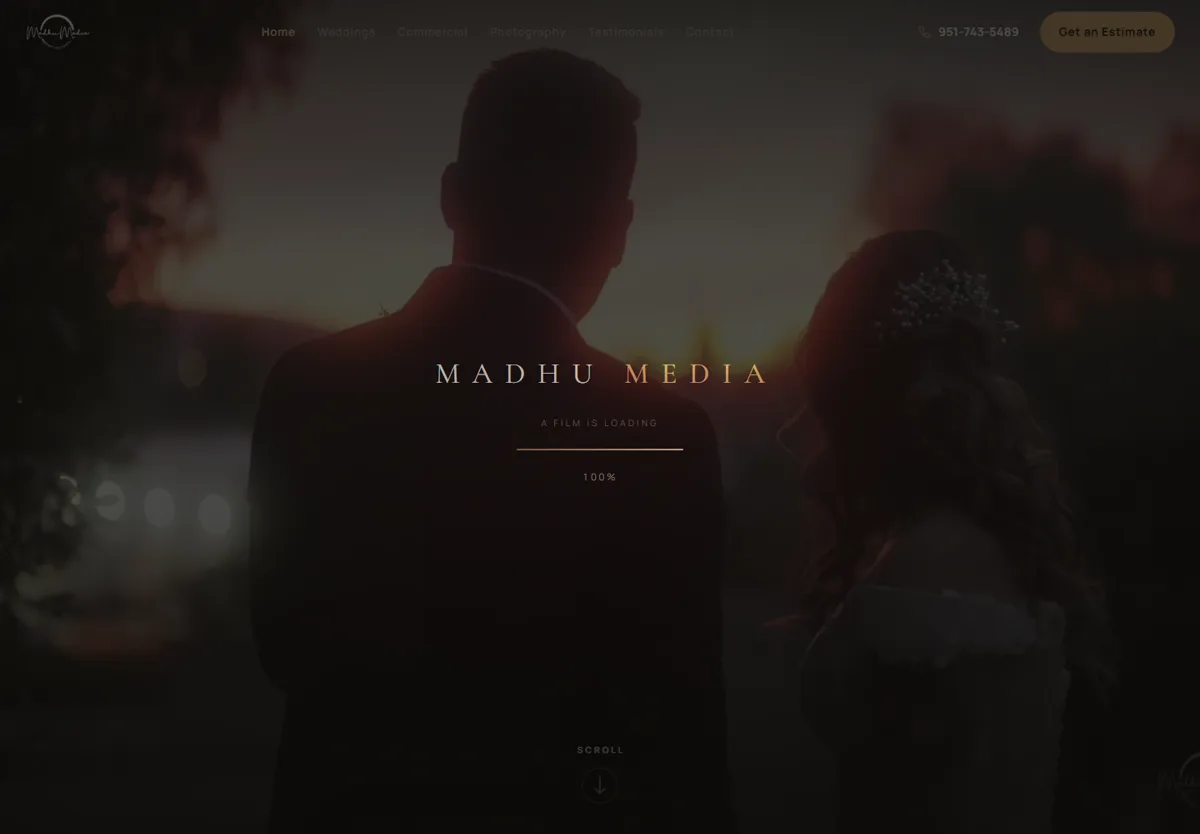 Madhu Media, a real live Elevate website by Web Ascension Pro